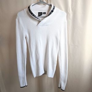 Jacquard Ribbed Collar Armani Exchange Sweater